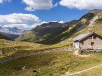 Die Alp la Stretta auf (2427m) im oberen Val da Fain